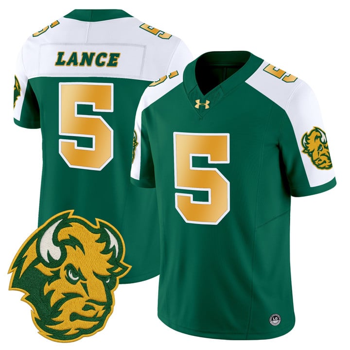 Trey Lance Jersey #5 North Dakota State Bison Limited Stitched Green Alter