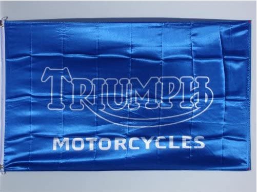 Triumph Motorcycle Flag Blue 3X5 Ft Polyester Banner USA 90x150cm