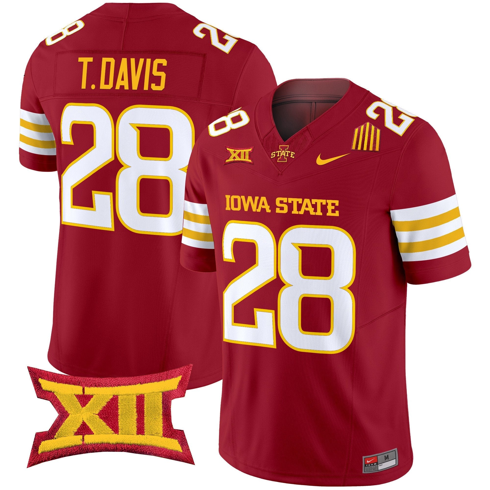Troy Davis Jersey #28 Iowa State Cyclones 2025 Stitched Cardinal