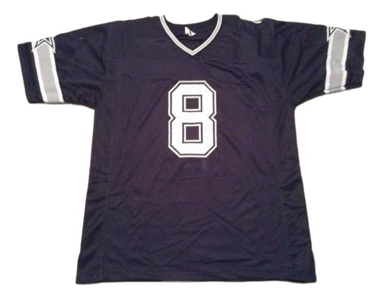 Troy Aikman CUSTOM STITCHED Unsigned Football Jersey Navy Blue