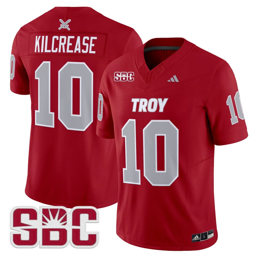 Tucker Kilcrease Jersey #10 Troy Trojans 2025 Vapor Limited Stitched