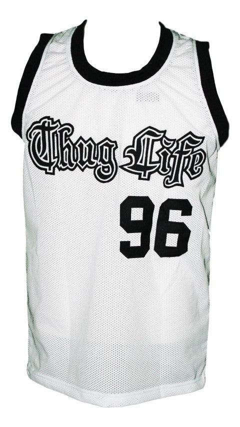 Tupac Shakur Jersey #96 Thug Life Custom Basketball White