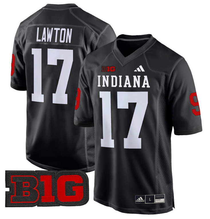 Ty Son Lawton Jersey #17 Indiana Hoosiers 2024 Game V2 Football Black