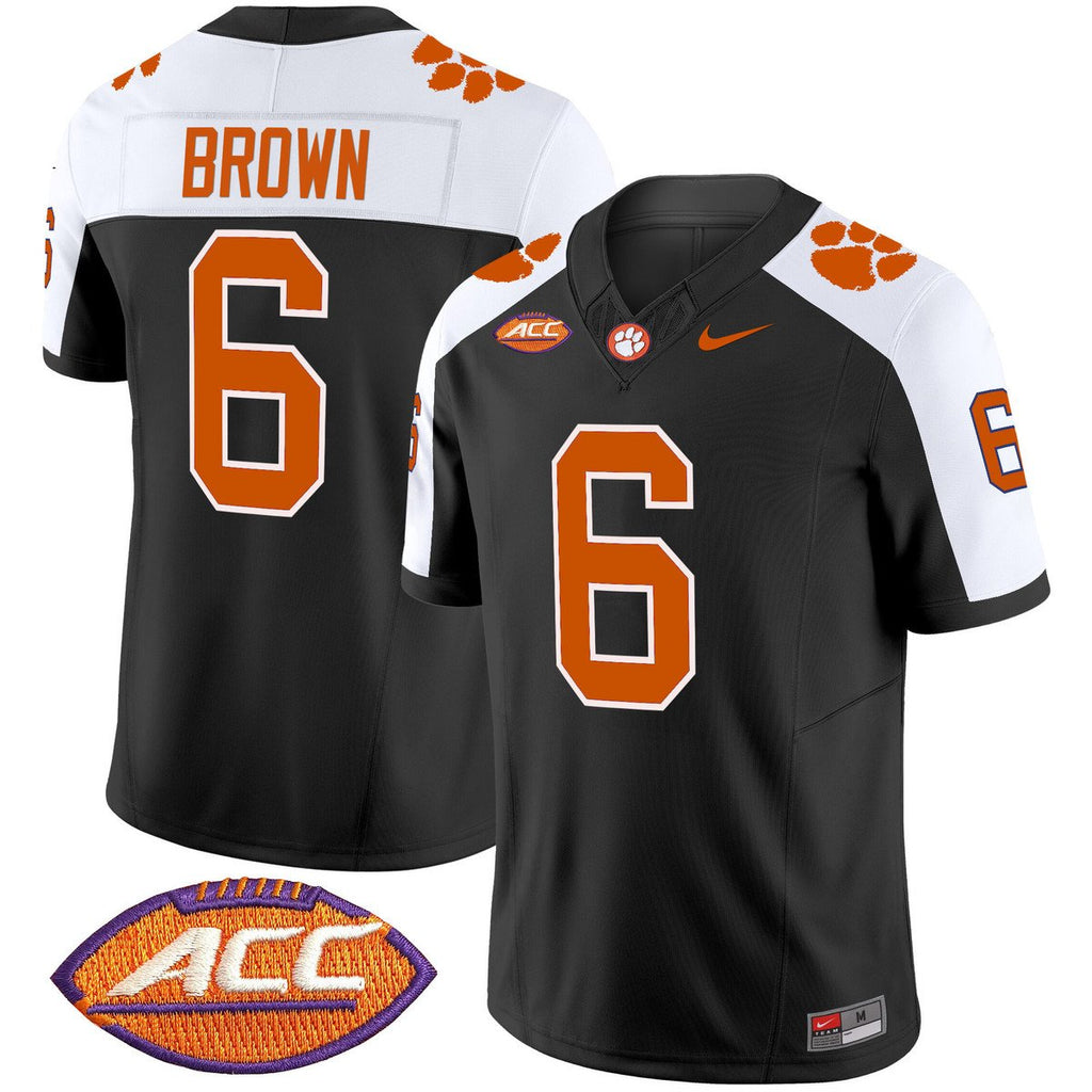 Tyler Brown Jersey #6 Clemson Tigers 2025 Vapor Limited Stitched Black Alter