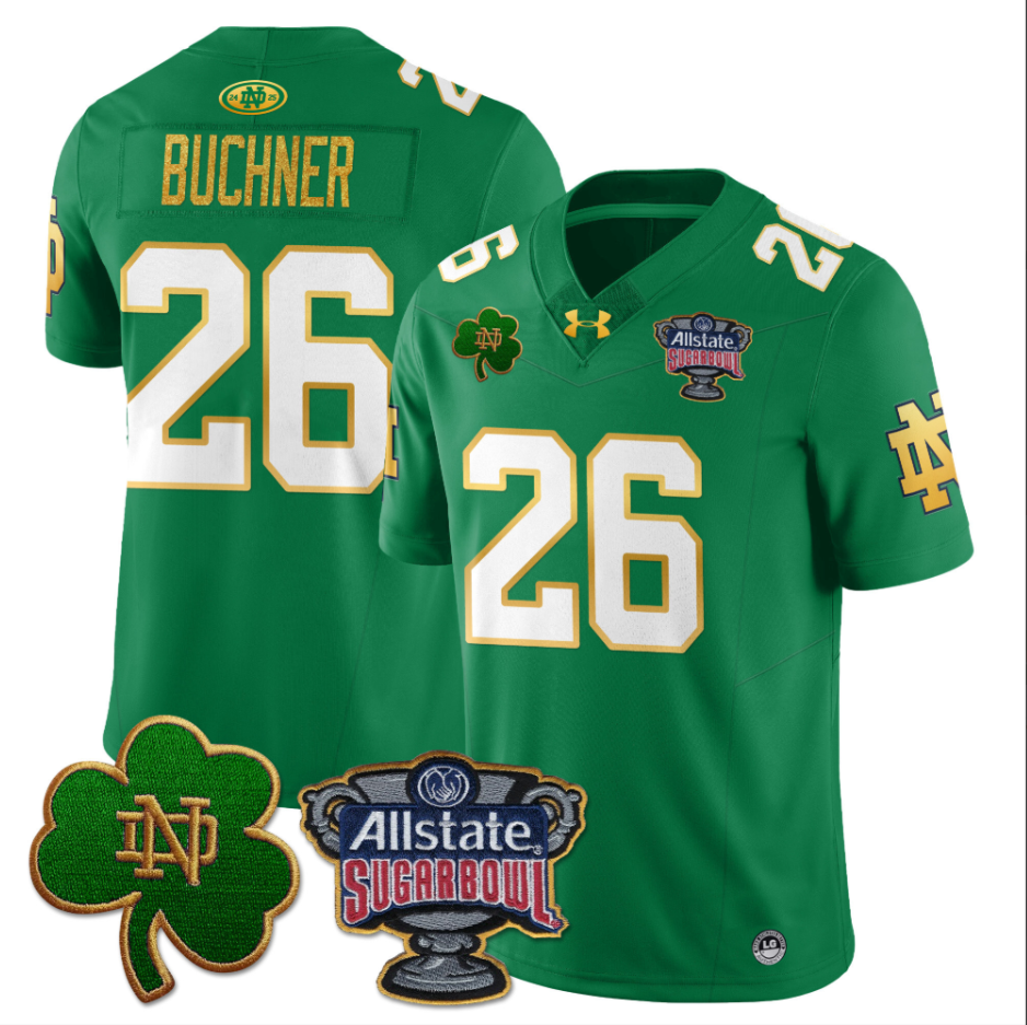Tyler Buchner Jersey #26 Notre Dame Fighting Irish Allstate Sugar Bowl Green