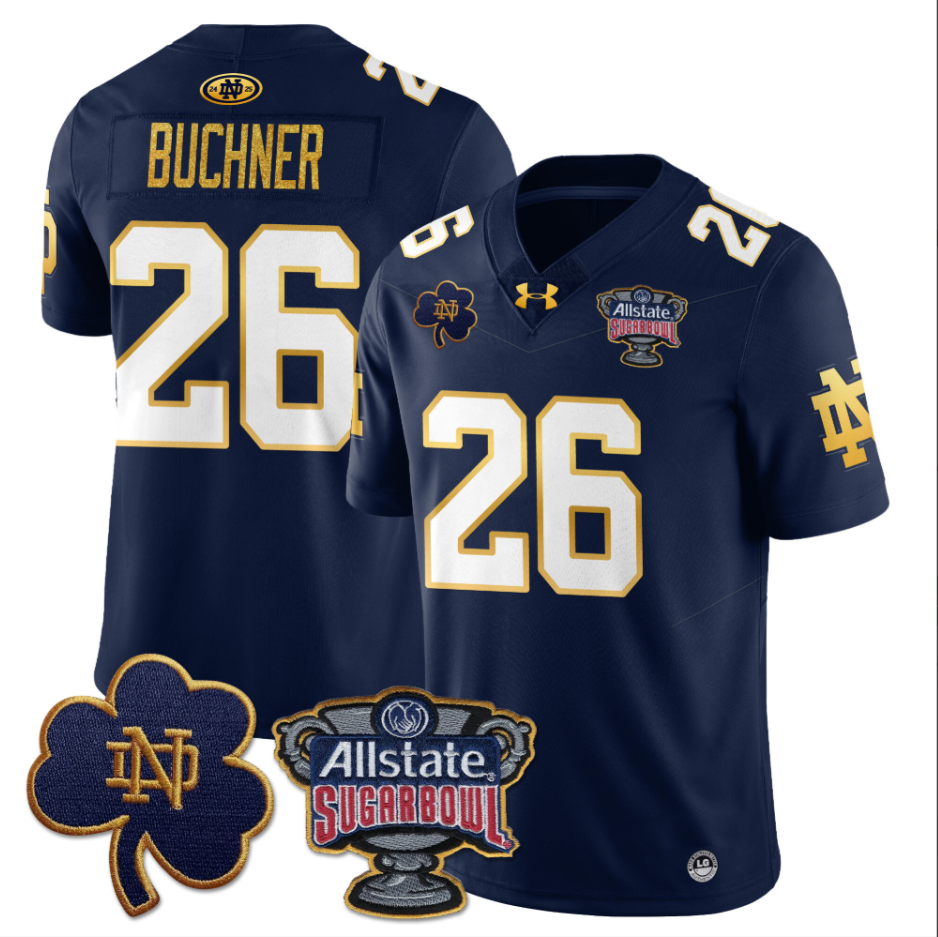 Tyler Buchner Jersey #26 Notre Dame Fighting Irish Allstate Sugar Bowl Navy