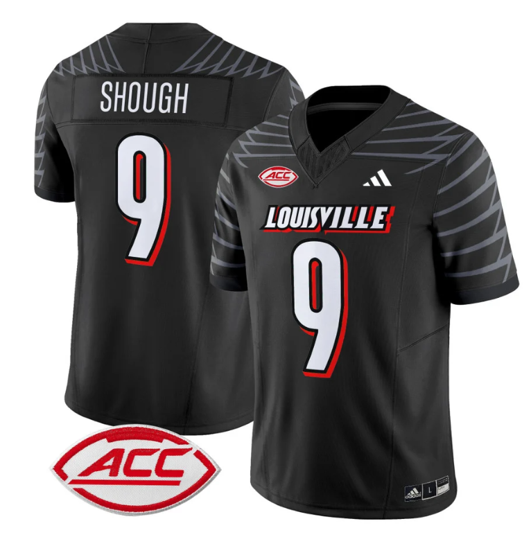 Tyler Shough Jersey #9 Louisville Cardinals Vapor Football Stitched Black