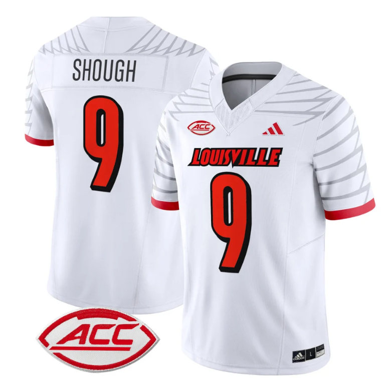 Tyler Shough Jersey #9 Louisville Cardinals Vapor Football Stitched White