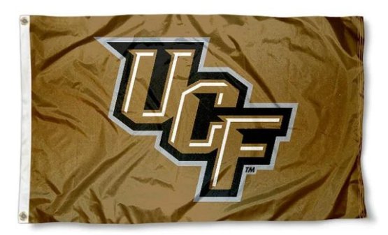 UCF Knights Team Flag 3X5ft Banner USA Polyester with 2 Brass Grommets