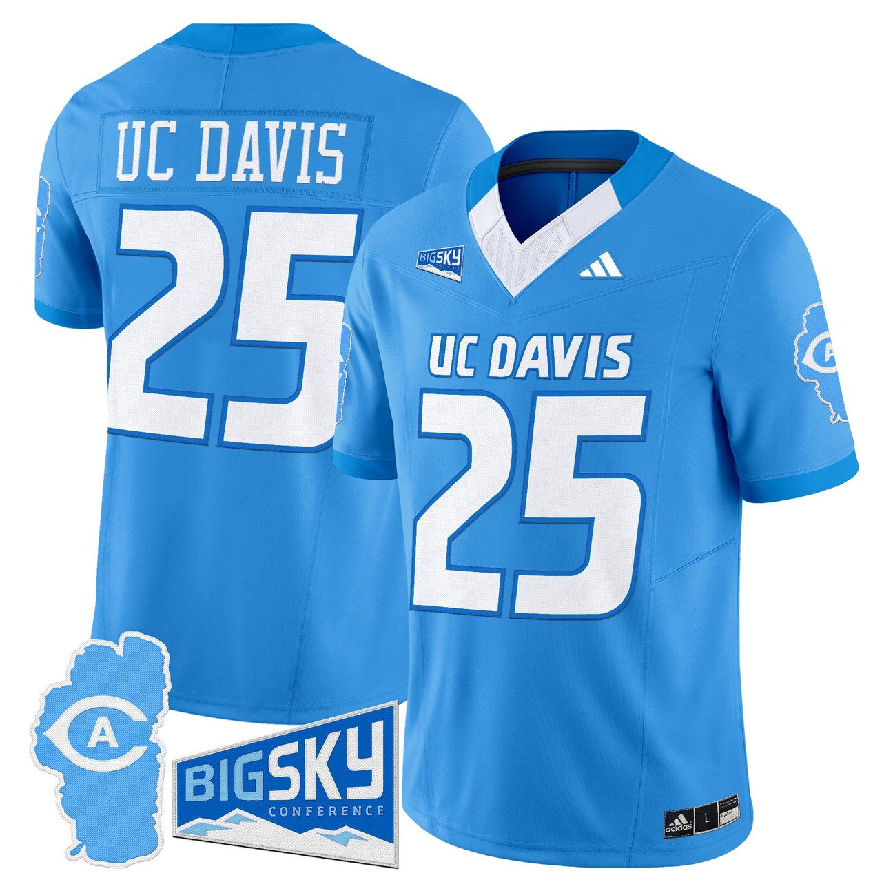 UC Davis Jersey #25 UC Davis Aggies 2025 Lake Tahoe Patch Stitched