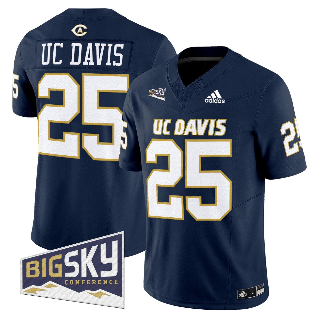 UC Davis Jersey #25 UC Davis Aggies 2025 Lake Tahoe Patch Stitched