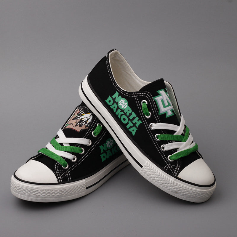 University of North Dakota Low Top Canvas Shoes North Dakota Fighting Hawks