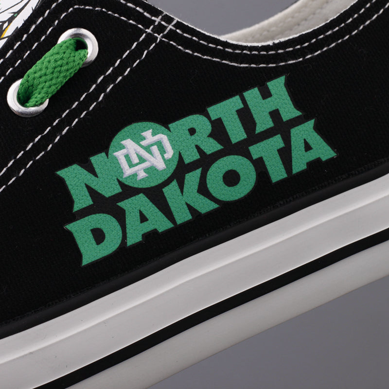 University of North Dakota Low Top Canvas Shoes North Dakota Fighting Hawks
