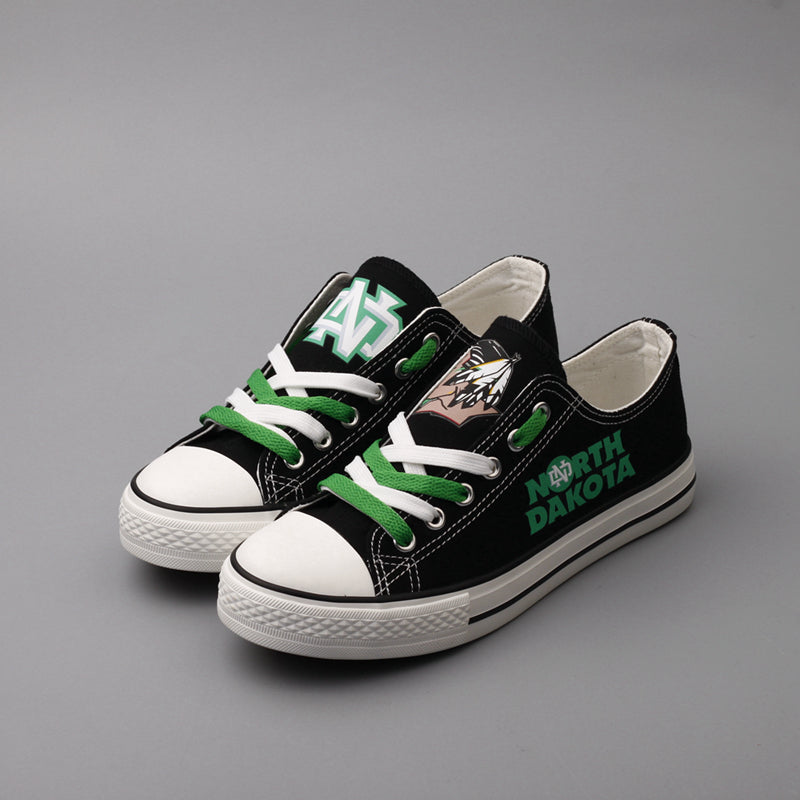 University of North Dakota Low Top Canvas Shoes North Dakota Fighting Hawks