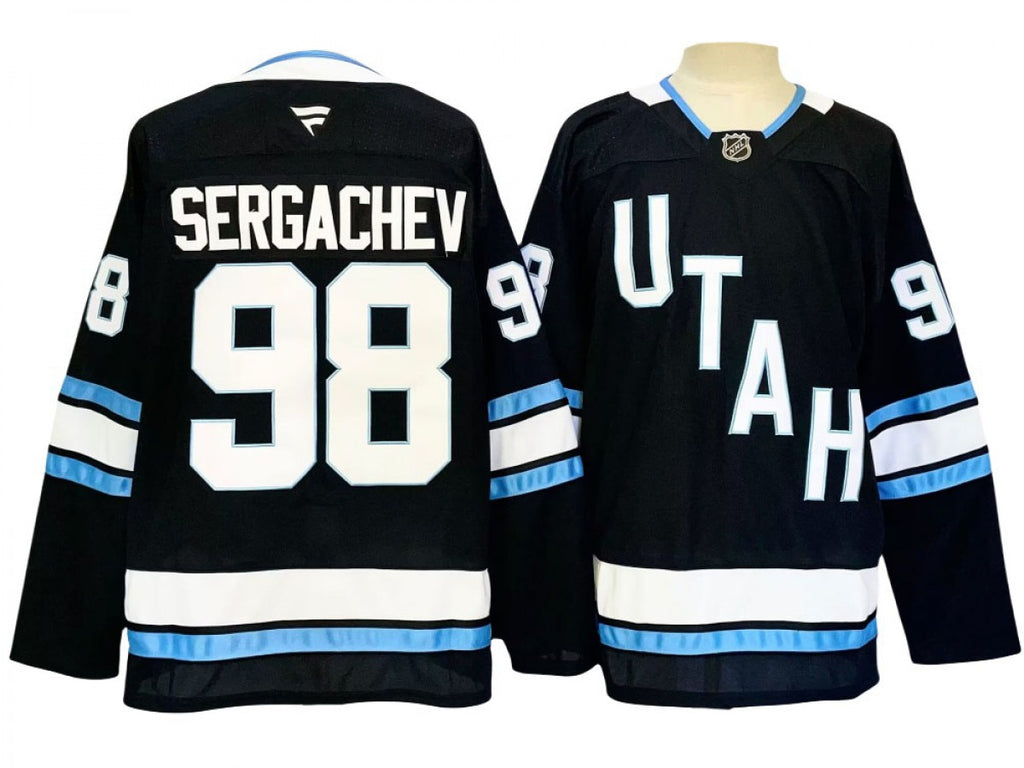 Utah Hockey Club #98 Mikhail Sergachev Black Jersey