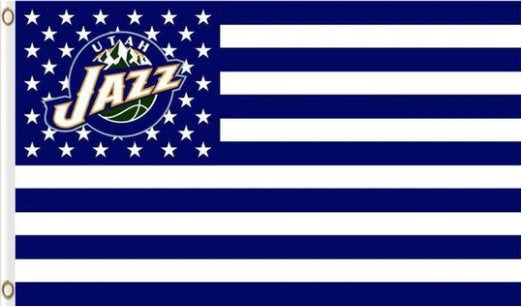 Utah Jazz US Flag 3X5Ft Polyester Banner USA Digital Print