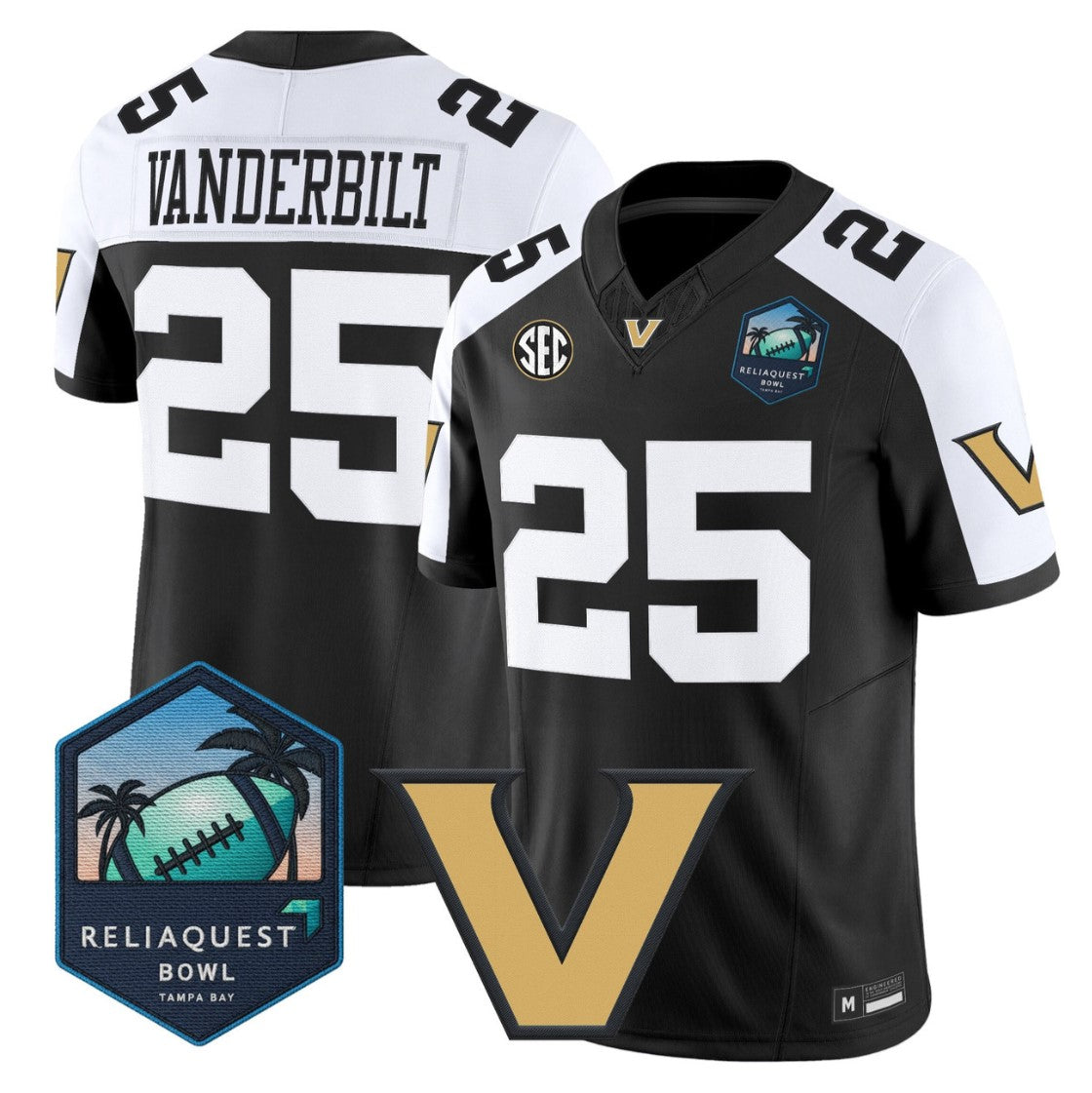 Vanderbilt Jersey #25 Vanderbilt Commodores 2025 ReliaQuest Bowl Stitched