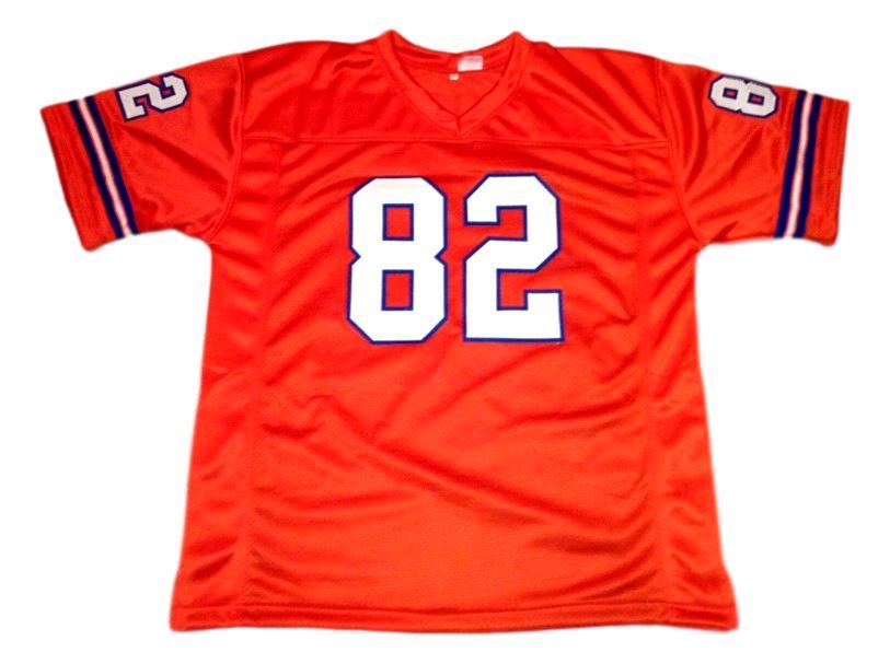 Vance Johnson CUSTOM STITCHED Unsigned Football Jersey Orange