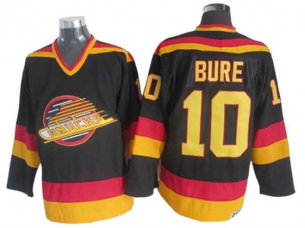 Vancouver Canucks #10 Pavel Bure 1989 Vintage CCM Jersey - Black