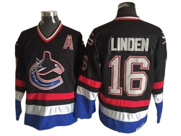 Vancouver Canucks #16 Trevor Linden 2005 Vintage CCM Jersey - Black