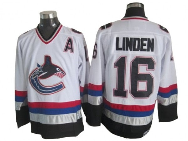 Vancouver Canucks #16 Trevor Linden 2005 Vintage CCM Jersey - White