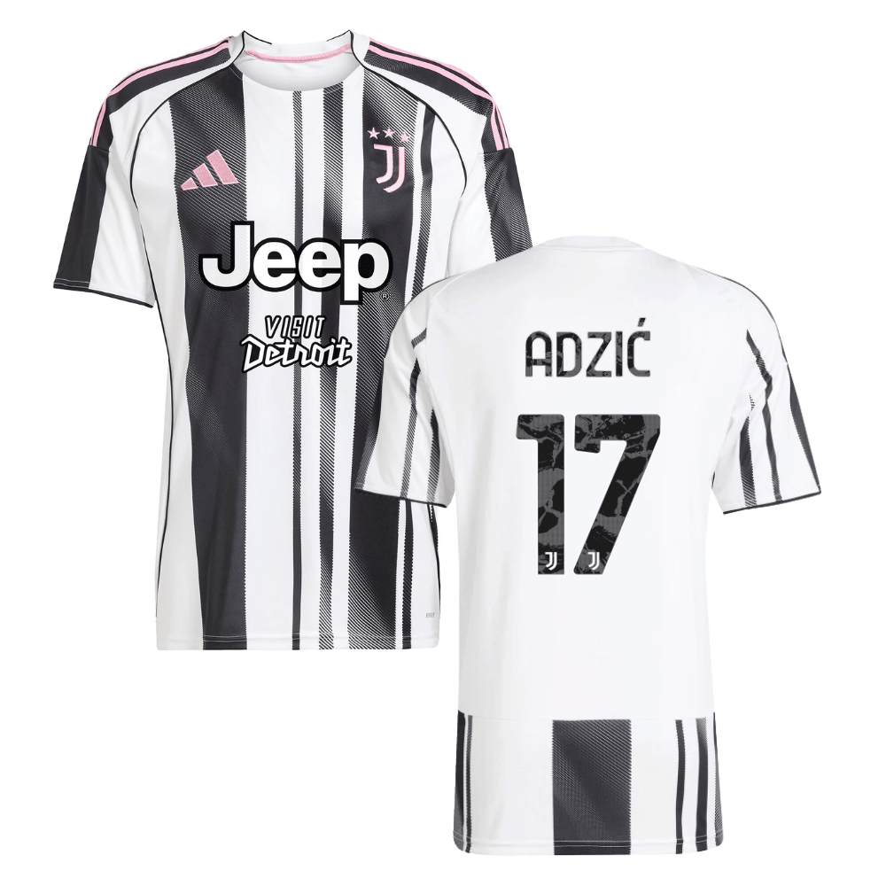 Vasilije Adzic 17 Juventus 2025-26 Home Men Jersey – White
