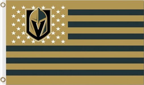 Vegas Golden Knights US Flag 3X5Ft Polyester Digital Print Banner USA