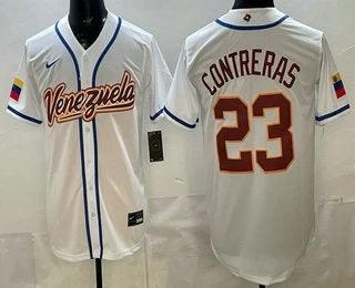 Venezuela #23 William Contreras White 2026 World Baseball Cool Base Jersey