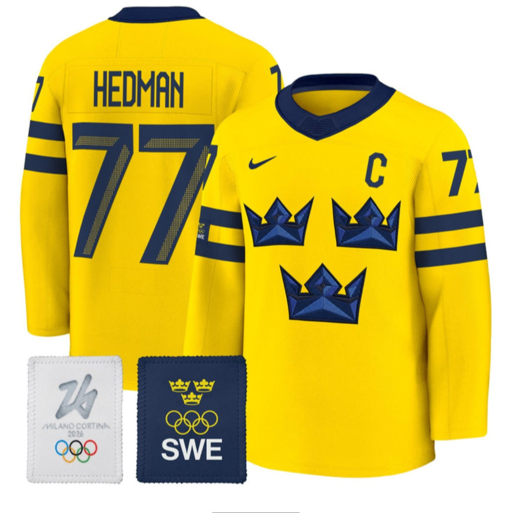 Victor Hedman Jersey #77 Sweden Olympic 2026 Premium All Stitched