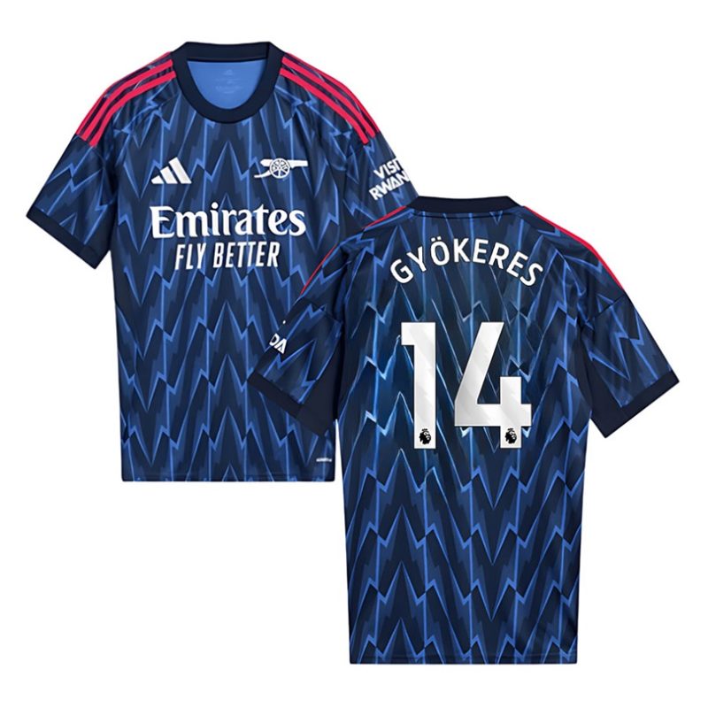 Viktor Gyokeres #14 Arsenal 2025-26 Away Jersey – Blue