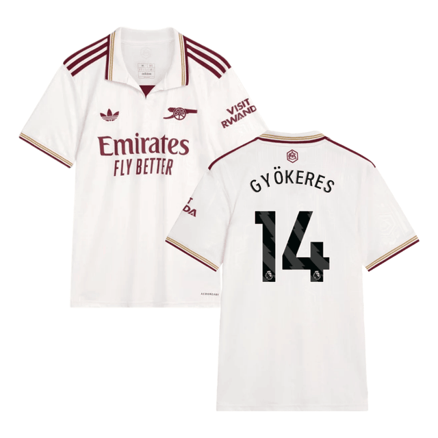 Viktor Gyokeres #14 Arsenal 2025-26 Third Jersey – Cream