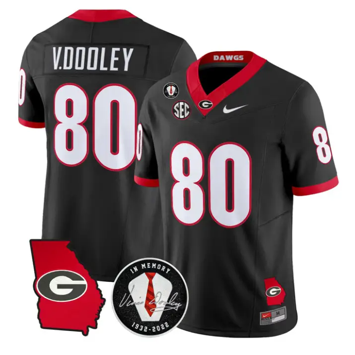 Vince Dooley Jersey #80 Georgia Bulldogs 2026 Vince Dooley Stitched