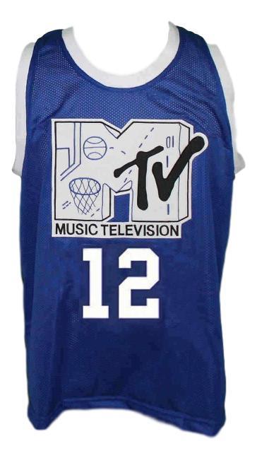 Vlade Divac Jersey #12 Rock n'Jock Basketball Sewn Blue