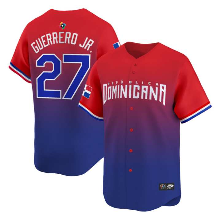 Vladimir Guerrero Jr Jersey #27 Dominican Republic 2026 Roster Stitched