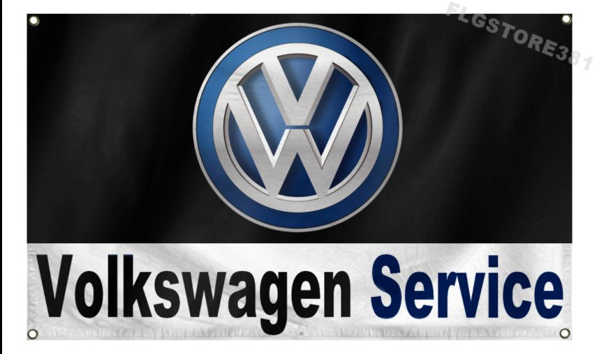 Volkswagen Service Vw Logo Car Flag 3X5 Ft Polyester Banner USA 90x150cm