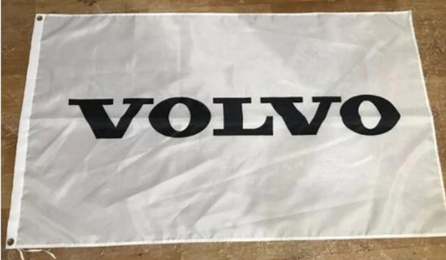 Volvo Flag White 3X5 Ft Polyester Banner USA 90x150cm