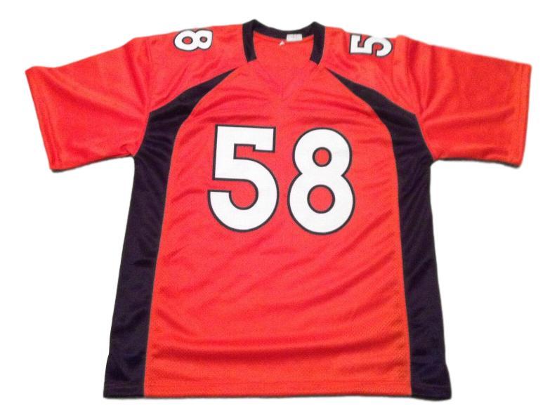 Von Miller CUSTOM STITCHED Unsigned Football Jersey Orange