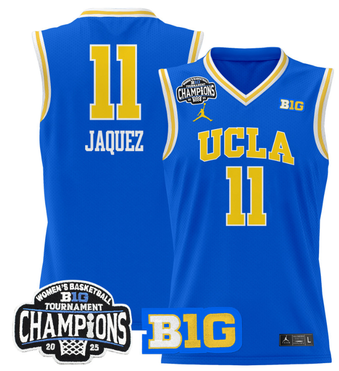 Women's Gabriela Jaquez Jersey #11 UCLA Bruins 2025 Champions Basketball Royal
