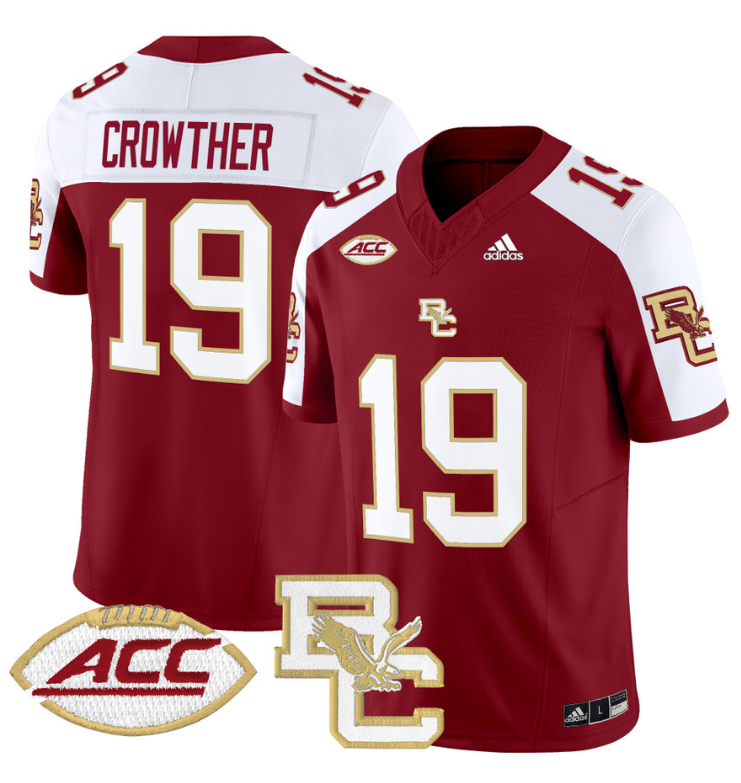 Welles Crowther Jersey #19 Boston College Eagles 2024 Stitched Maroon Alternate