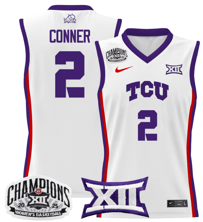 Women's Madison Conner Jersey #2 TCU Horned Frogs 2025 Champions White