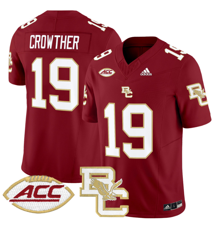 Welles Crowther Jersey #19 Boston College Eagles 2024 Stitched Maroon