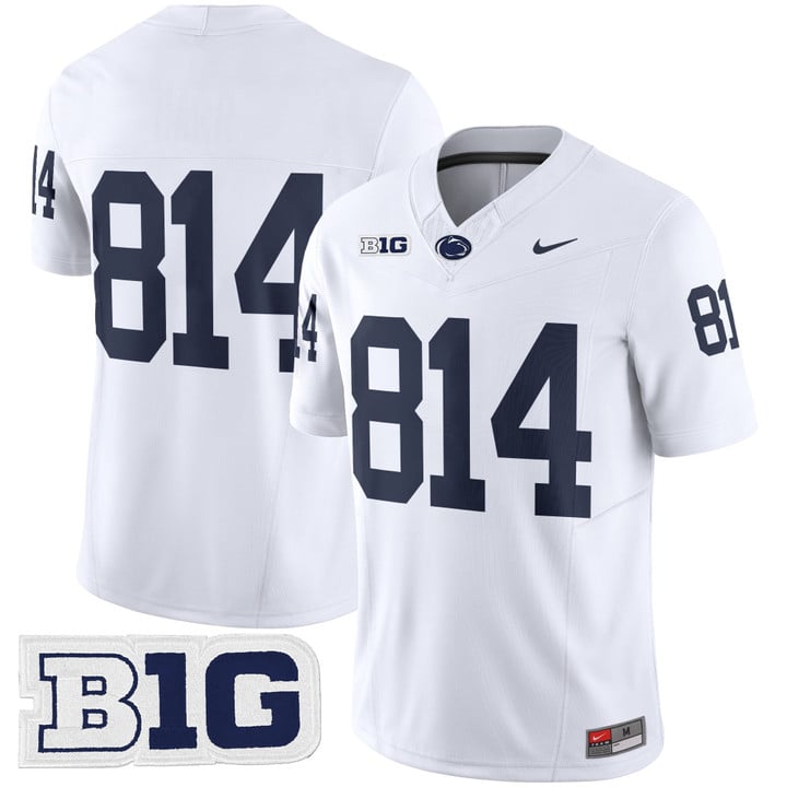 WHITEOUT Jersey #814 No Name Penn State Nittany Lions 2025 Stitched White