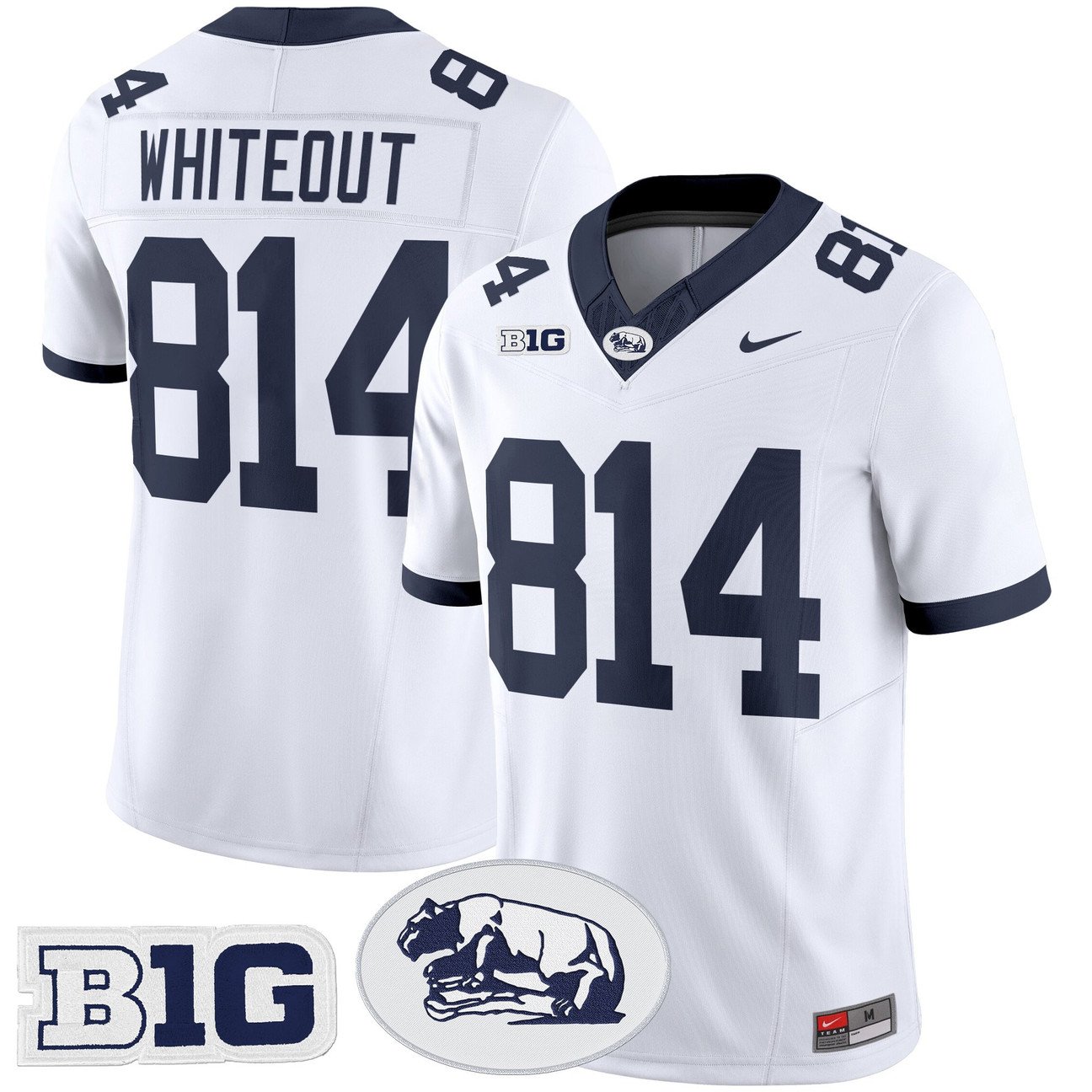 WHITEOUT Jersey #814 Penn State Nittany Lions 2025 Throwback Limited Stitched