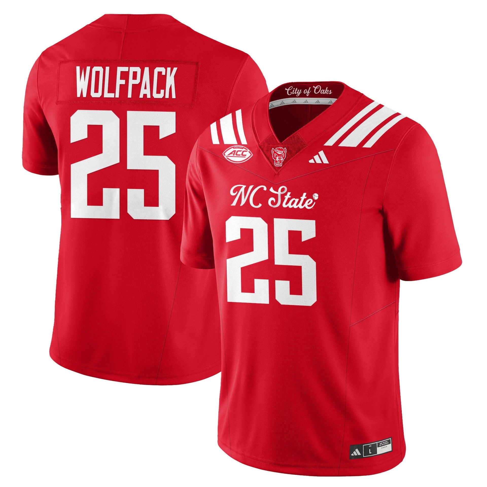 Wolfpack Jersey #25 State Wolfpack City of Oaks Vapor Limited Stitched Red