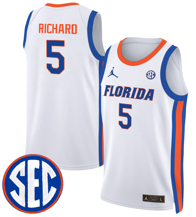 Will Richard Jersey #5 Florida Gators Swingman Basketball Stitched White