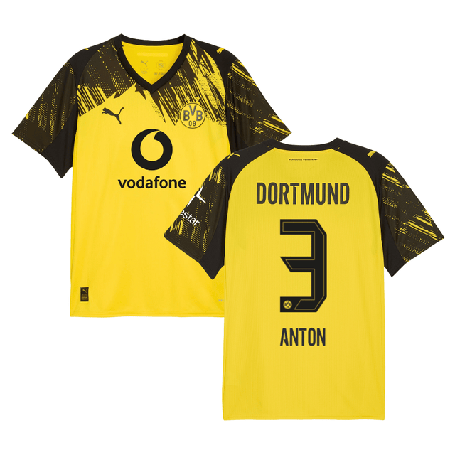 Waldemar Anton #3 Borussia Dortmund 2025-26 Home Men Jersey – Yellow