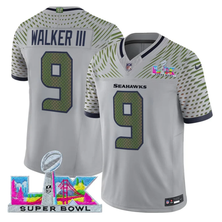 Walker III Jersey #9 Super Bowl LX Vapor Limited All Stitched