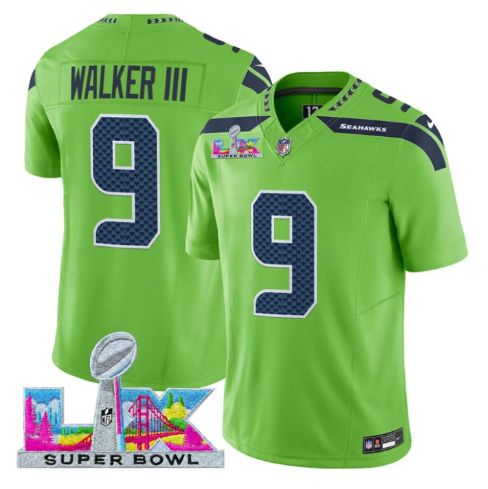 Walker III Jersey #9 Super Bowl LX Vapor Limited All Stitched