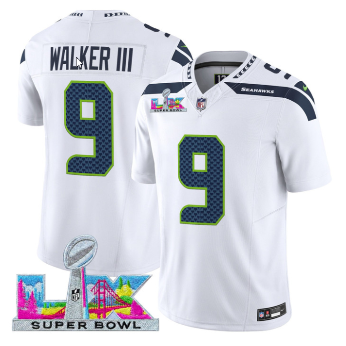 Walker III Jersey #9 Super Bowl LX Vapor Limited All Stitched