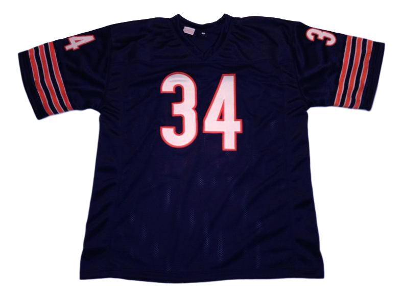 Walter Payton CUSTOM STITCHED Unsigned Football Jersey Blue